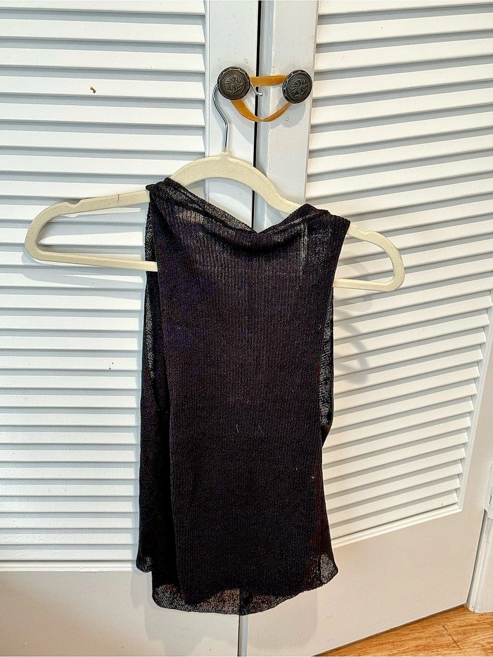 Eileen Fisher Black Linen Layering   Tank Top Size XS NWT